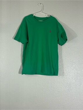 Ralph Lauren Green Tee with Pink Polo Pony
